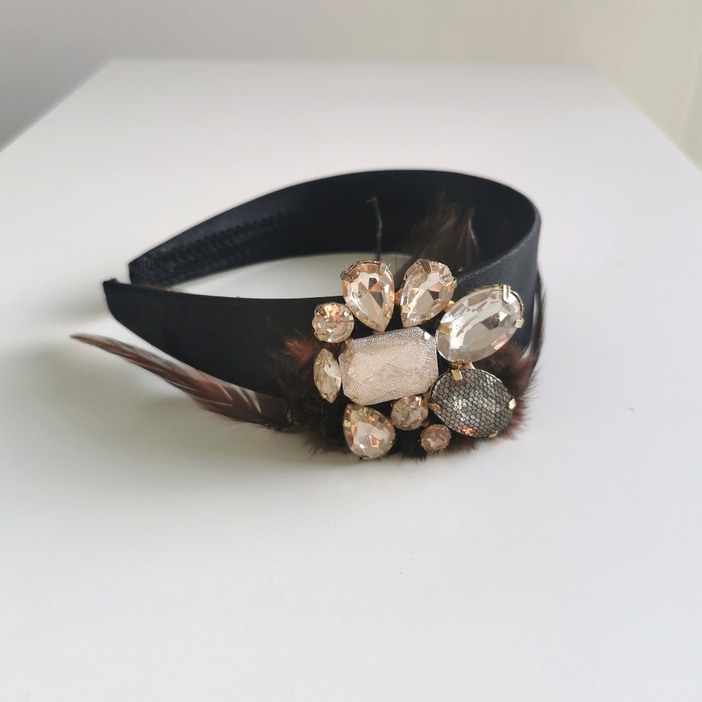 Feather and Gem Headband